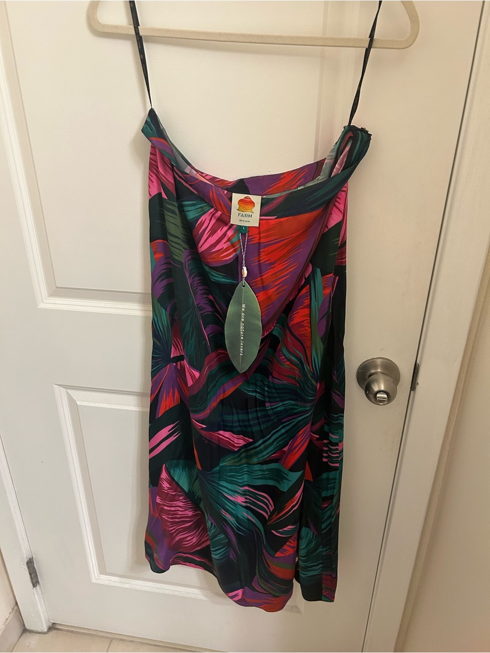 FARM Rio Multicolor Tropical Print Slip Skirt